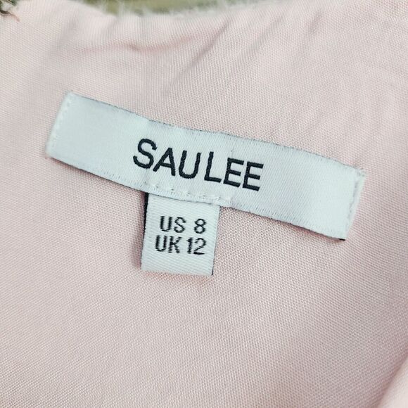 Sau Lee Anthropologie Alexa Tank Dress 8 Pink Fuzzy Knit Sleeveless Bodycon Mini - Picture 7 of 12